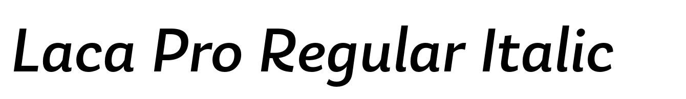Laca Pro Regular Italic